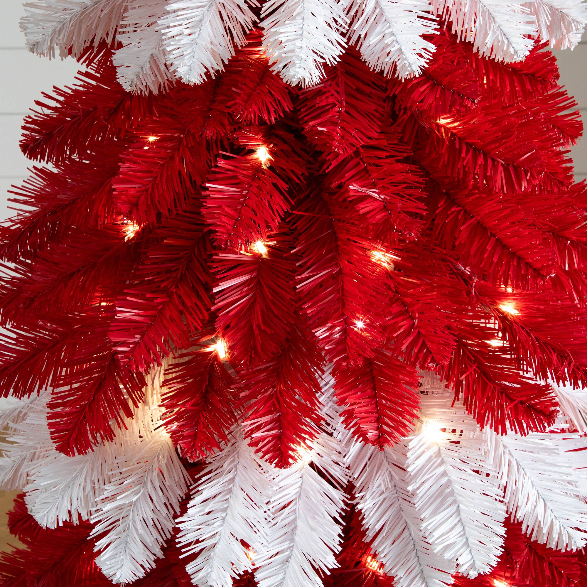 5ft. Pre-Lit Peppermint Artificial Christmas Tree, Clear Microdot LED Lights